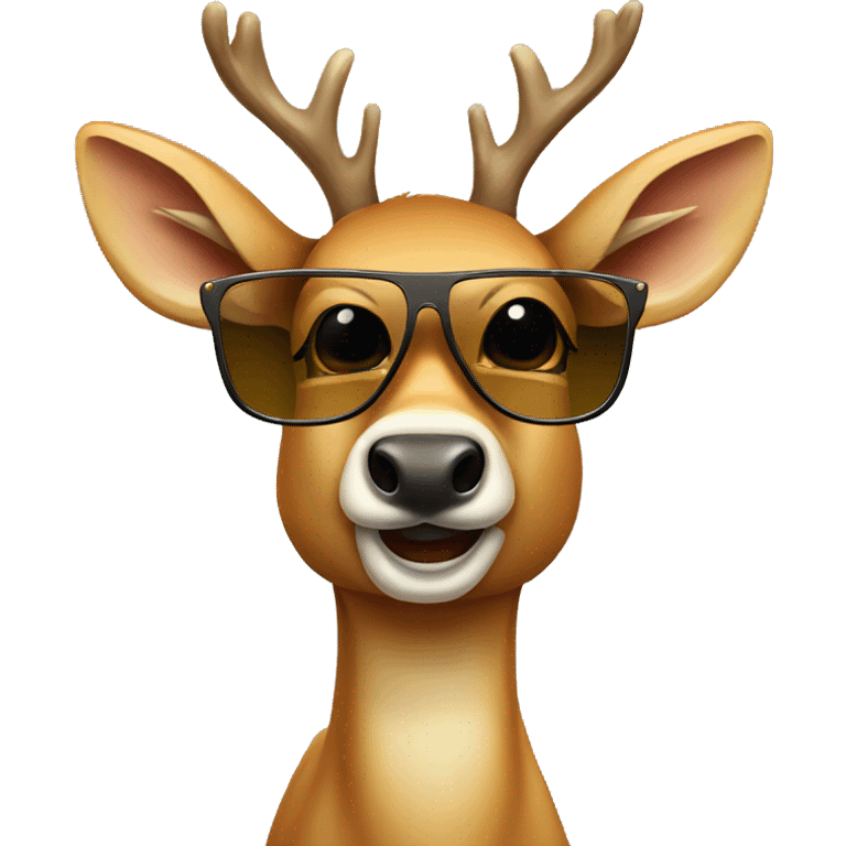 Deer with sun glasses  emoji