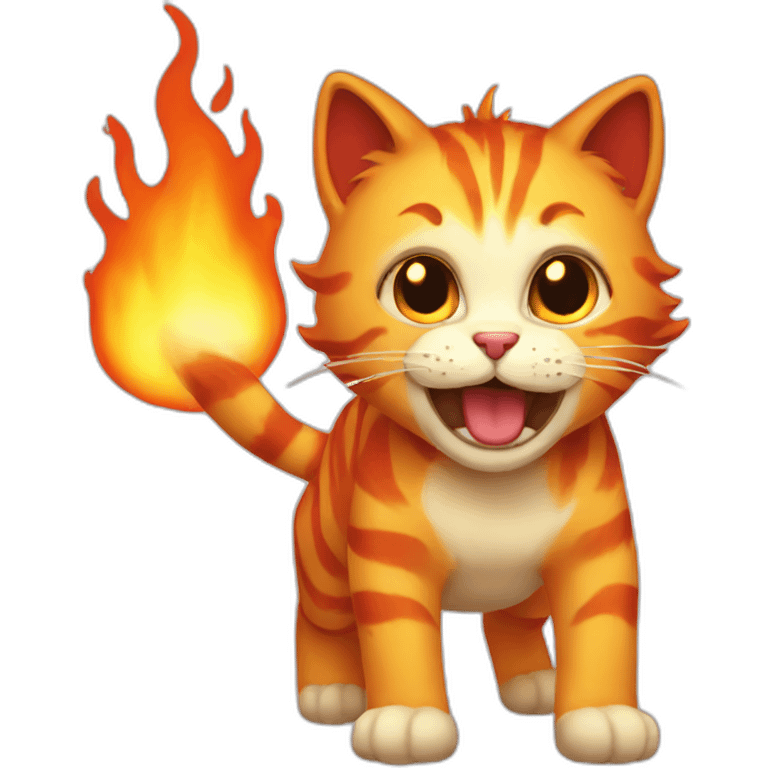 fire-cat emoji