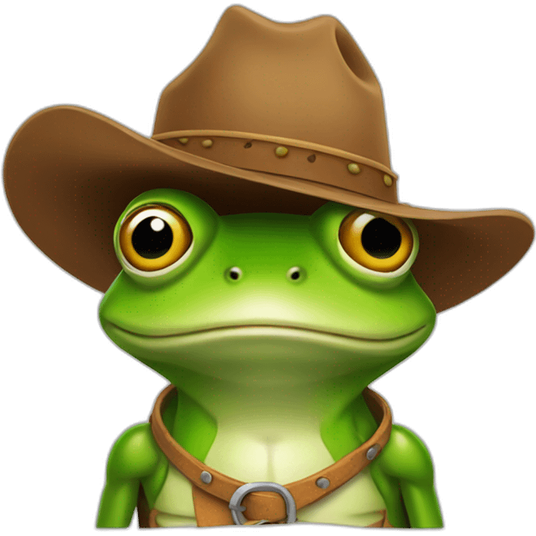 Frog in a cowboy hat emoji