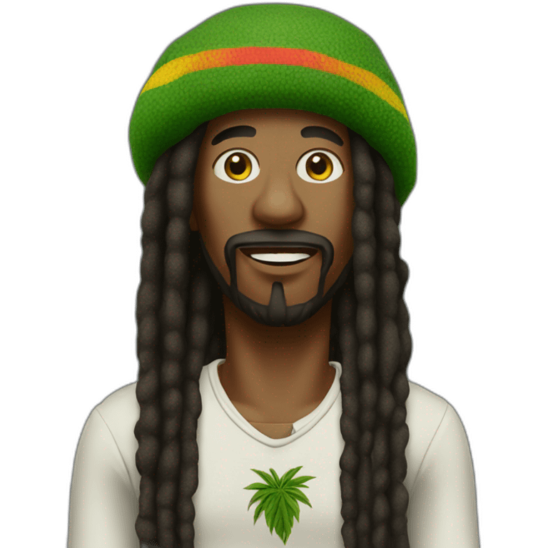 Rasta with canabis emoji