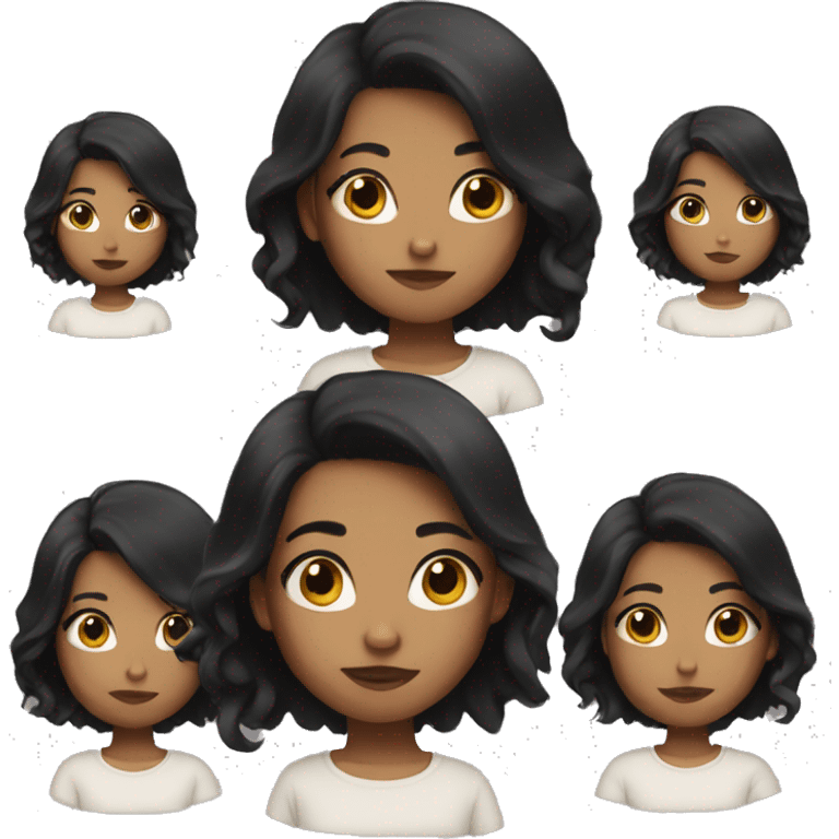 Girl with black hair emoji