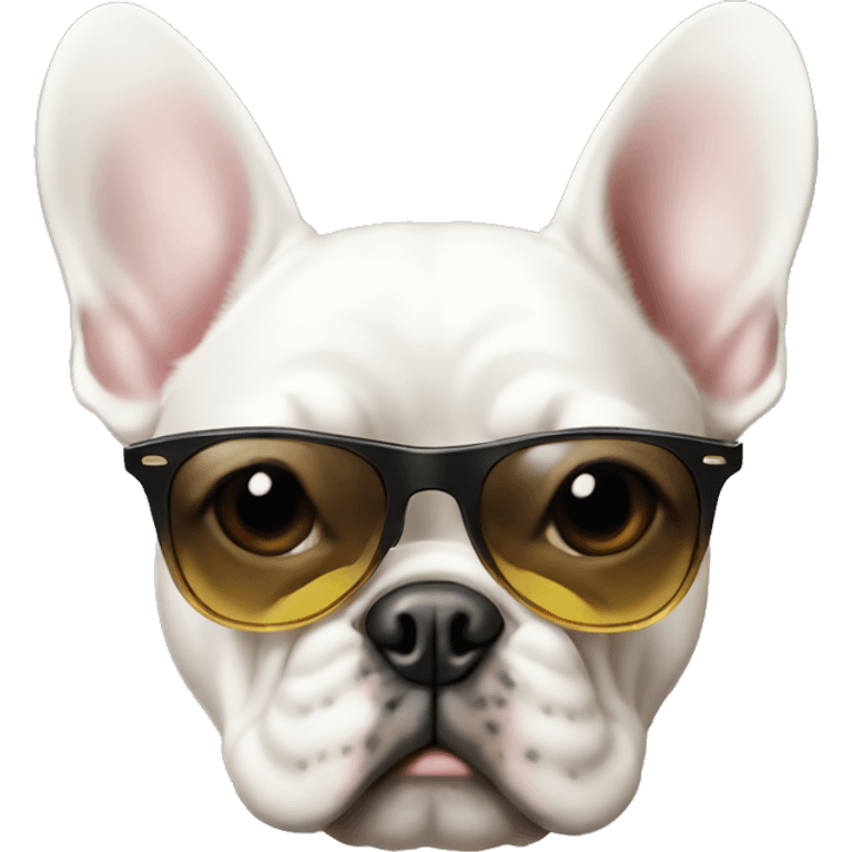 Frenchie with sunglasses emoji