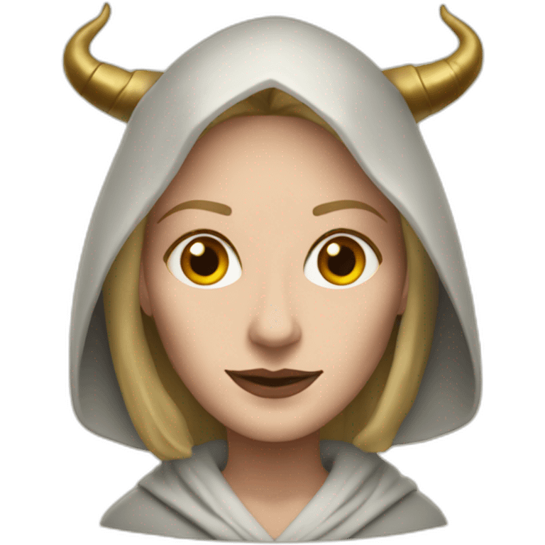 JK Rowling as a priestess with horns emoji