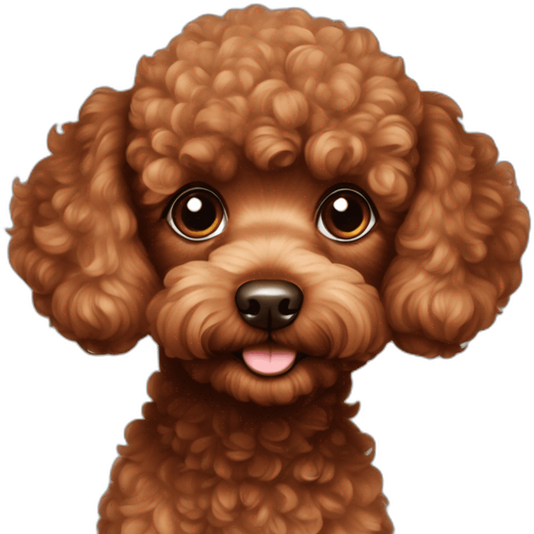 red brown toy poodle emoji