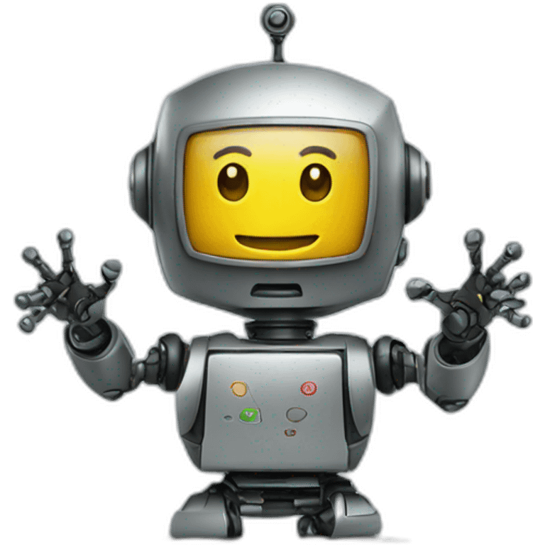 robot teaching mathematics emoji