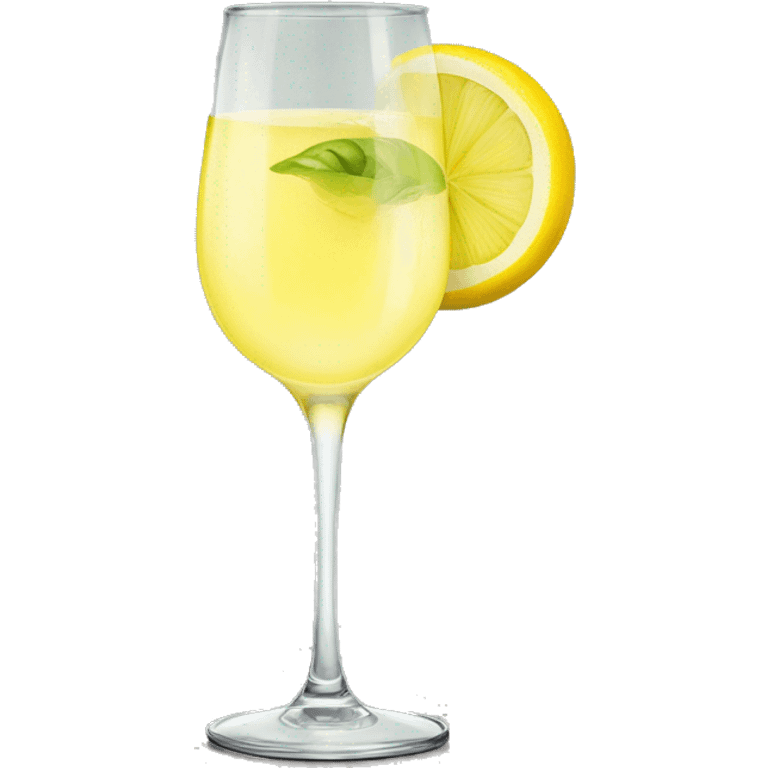 Limoncello spritz in wine glass emoji