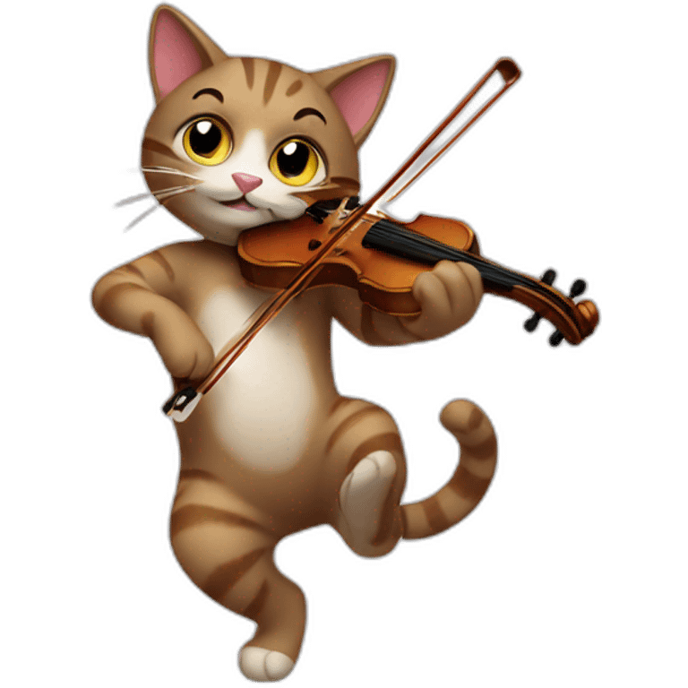 cat playing violin  emoji