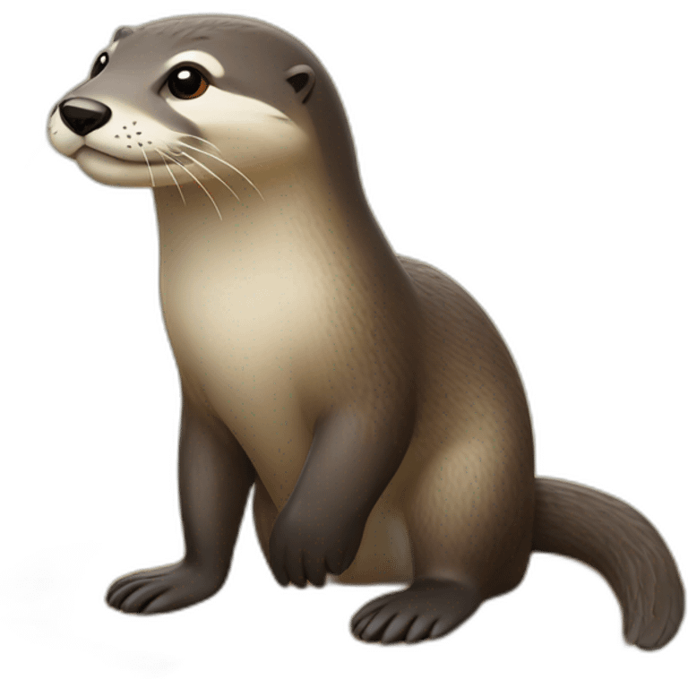 Loutre sur une plage emoji