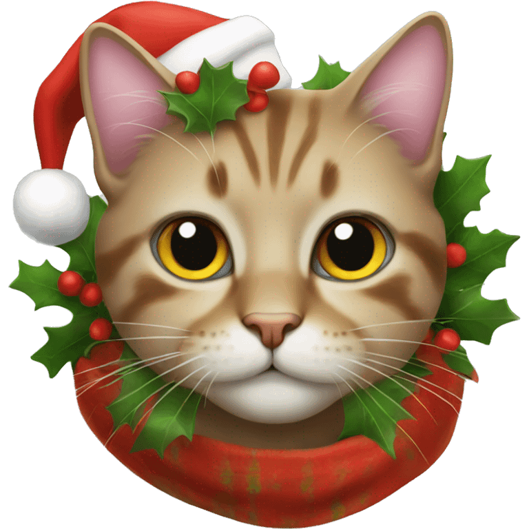 Christmas cat emoji