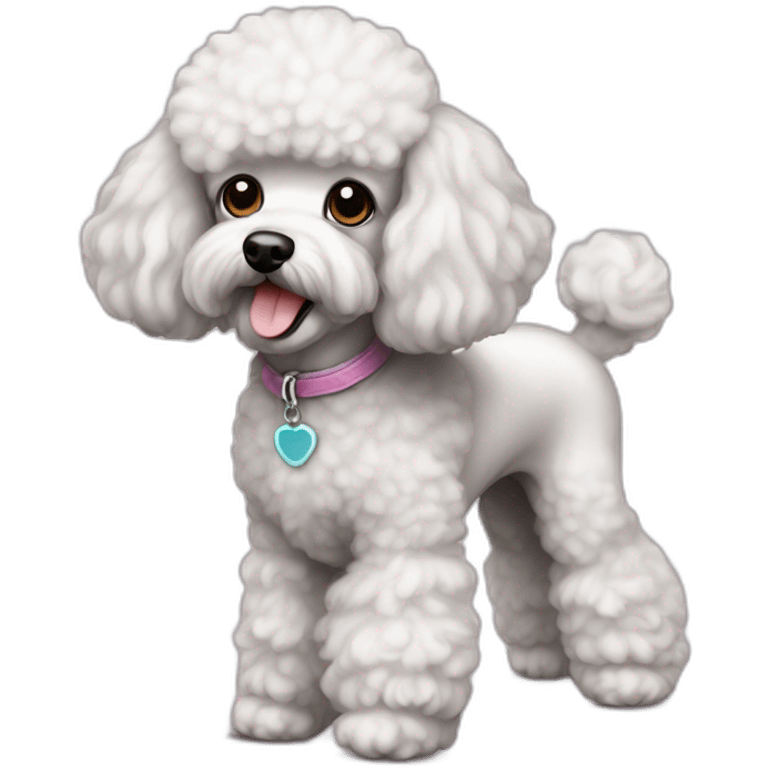 dog Miniature Poodle full body emoji