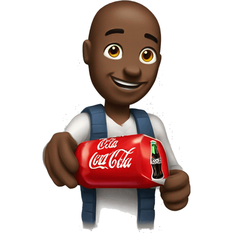 Coca cola man with prime bottle emoji