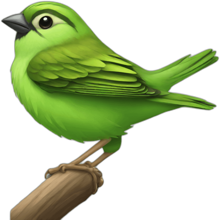 Green sparrow bird emoji