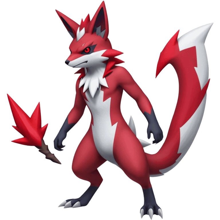 Edgy Cool Beautiful Zangoose-Zoroark, full body emoji