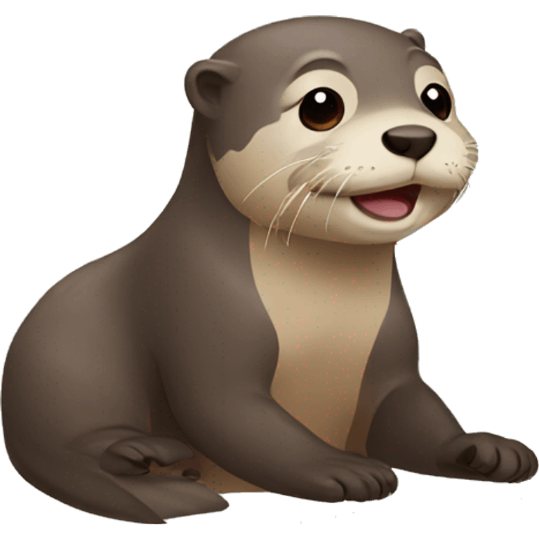 Tired otter emoji