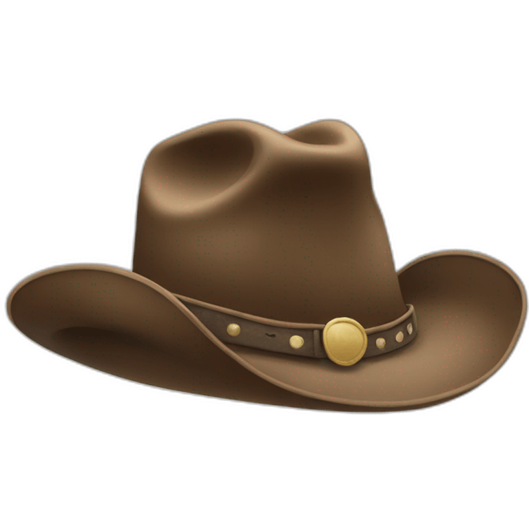 an emptyu cowboy hat doing a salute emoji