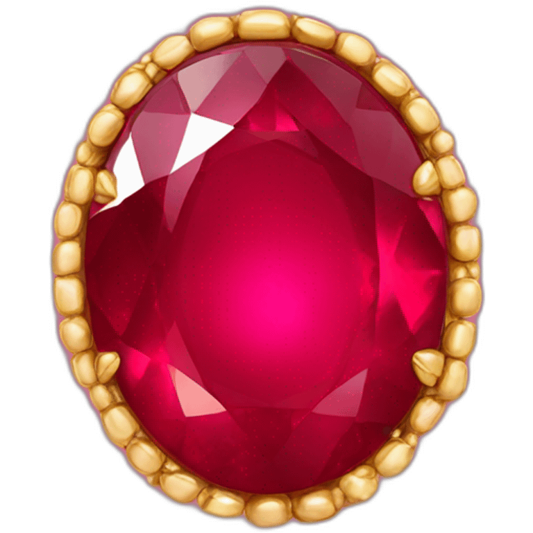 Red ruby with gold frame emoji