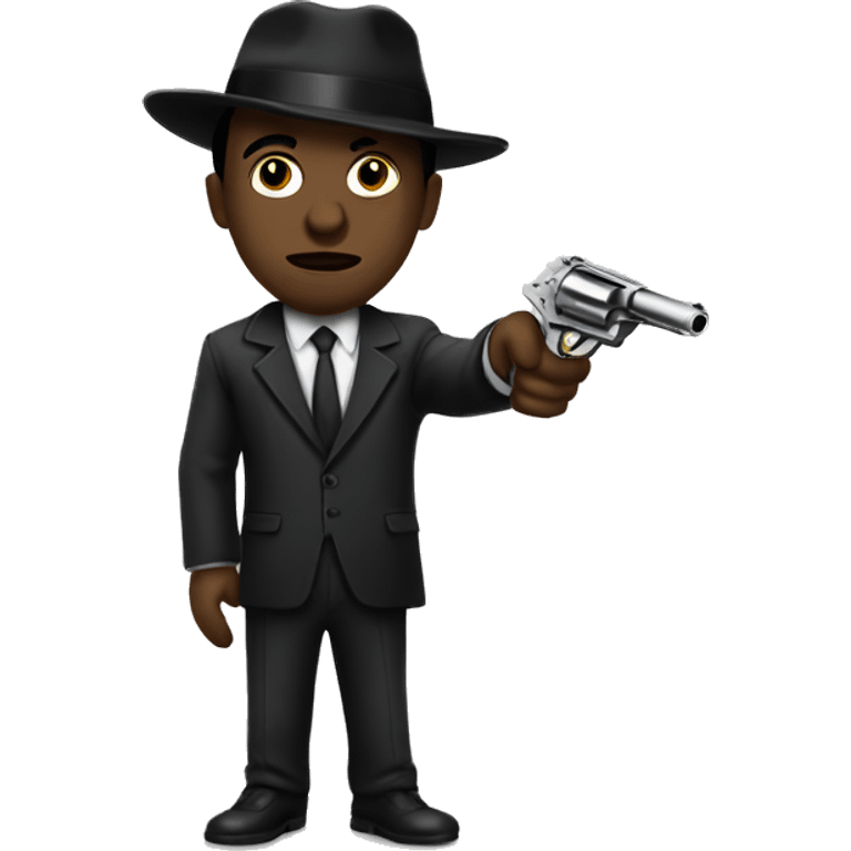 mafia member with revolver emoji