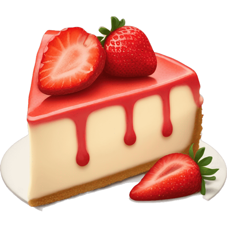 A strawberry cheesecake emoji