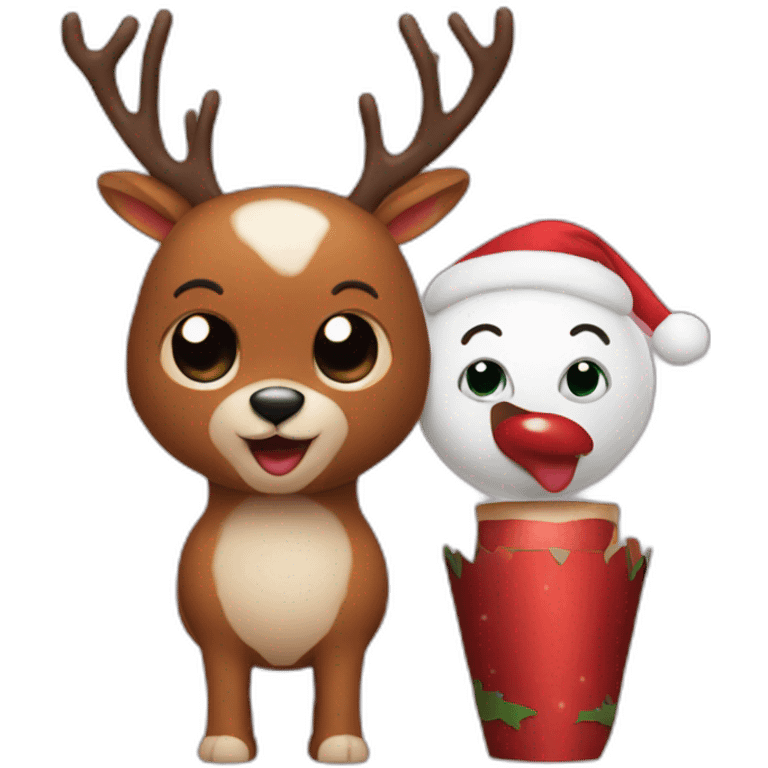 Boo with Rudolph  emoji