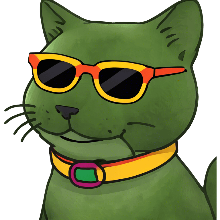 Cat with sunglasses emoji