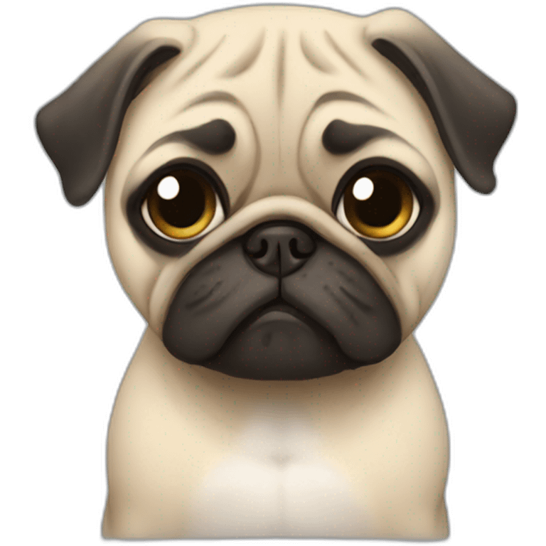 crying pug emoji