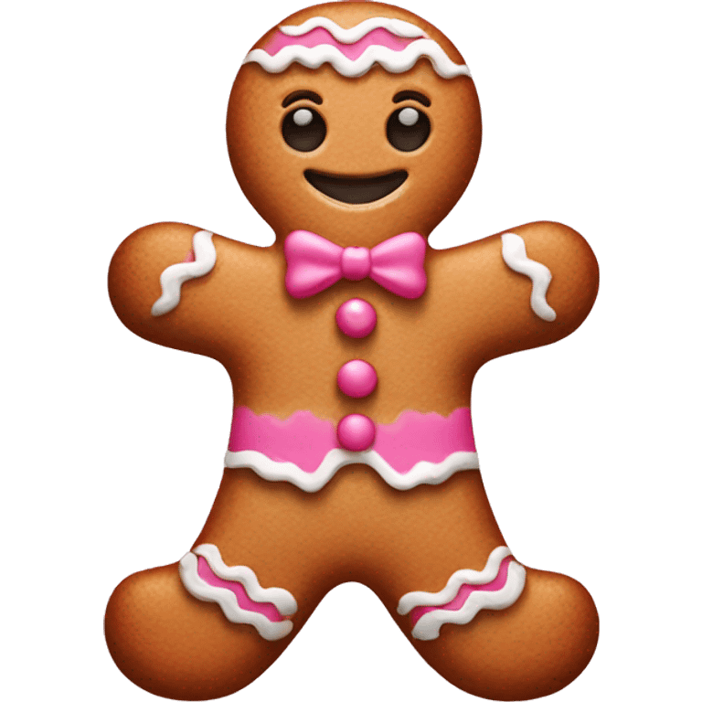 Pink gingerbread emoji