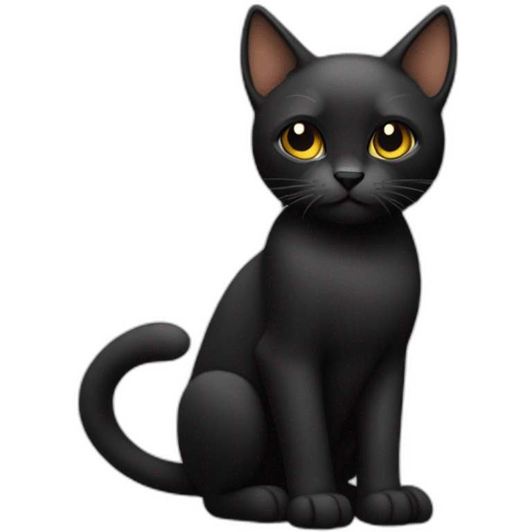 Gato negro furioso emoji