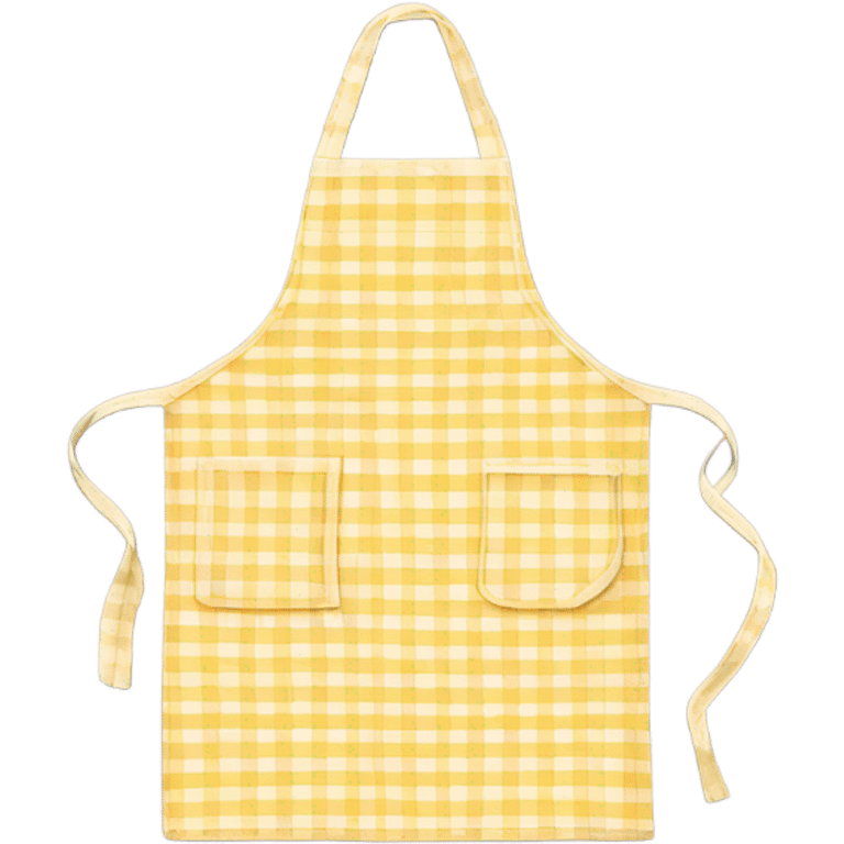 apron with pale yellow gingham and large pocket emoji