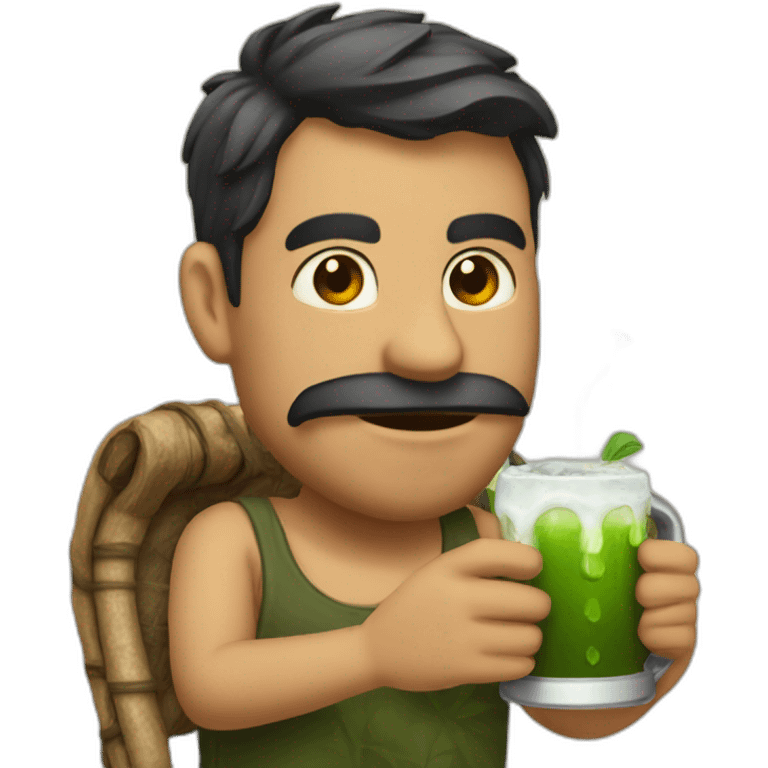 Capiabara drinking mate emoji