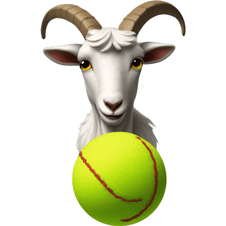 Goat hitting a ball w its head emoji