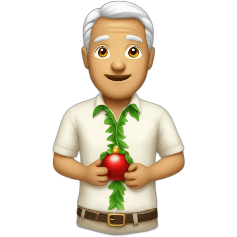 Père noël en chemise hawaïenne  emoji