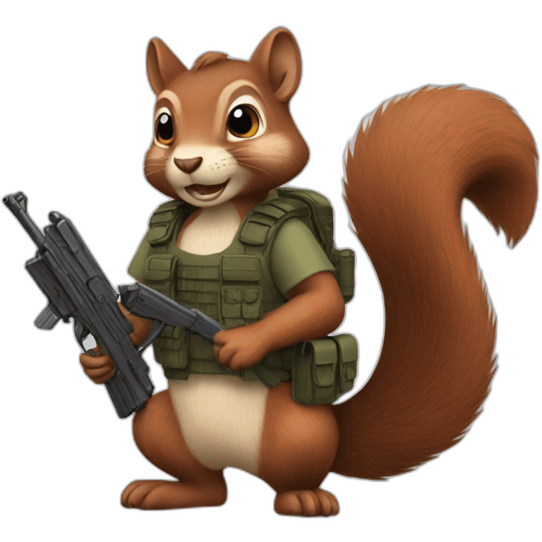 Armed squirrel emoji