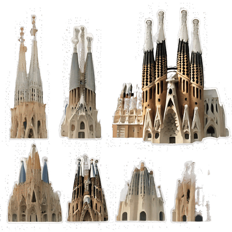 Здание церкви sagrada familia (архитектурный шедевр Гауди) emoji