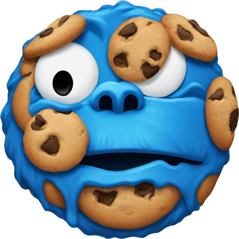 Cookie Monster sleeping emoji