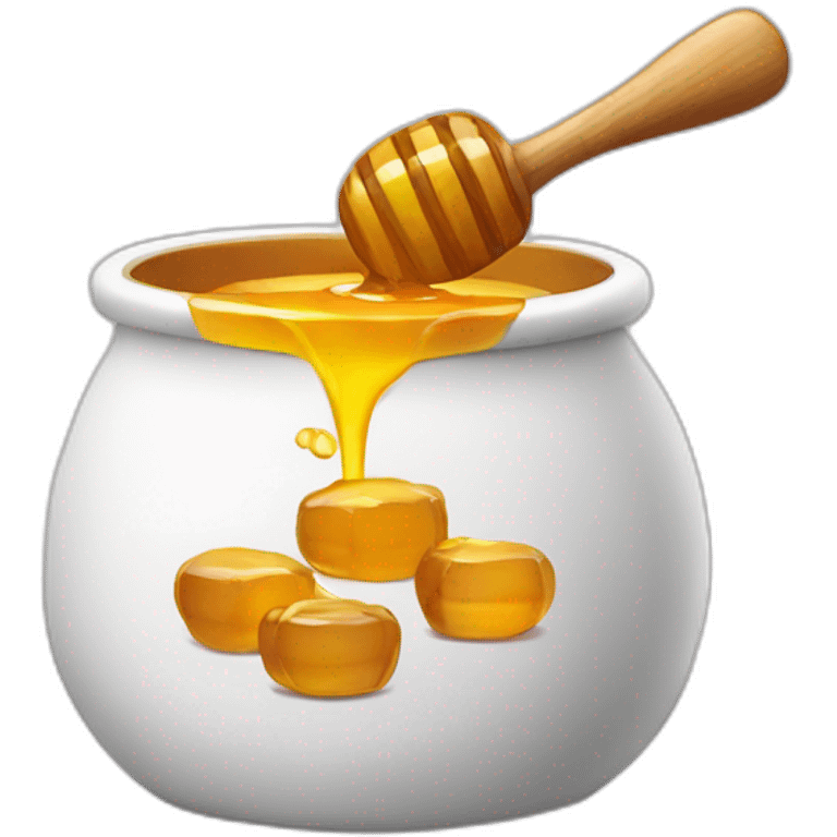 Honey pot with nuts logo  emoji