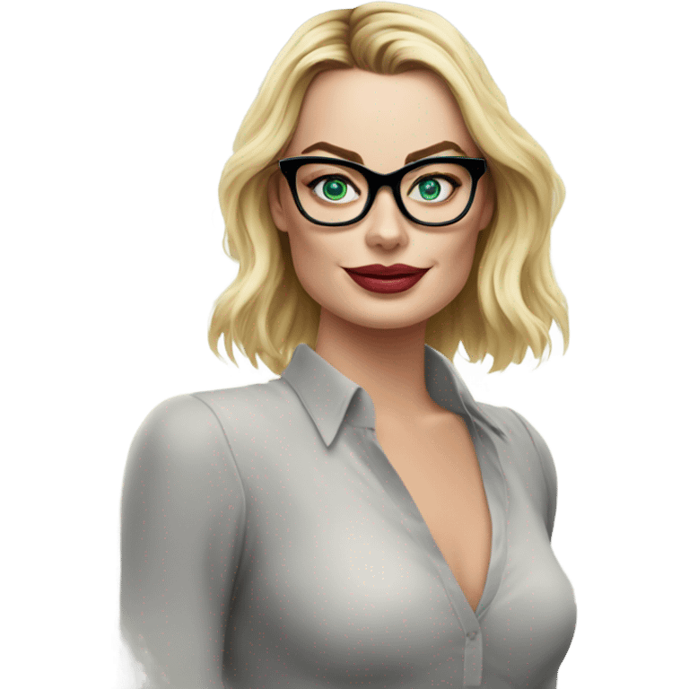 :Margot Robbie: glasses  emoji