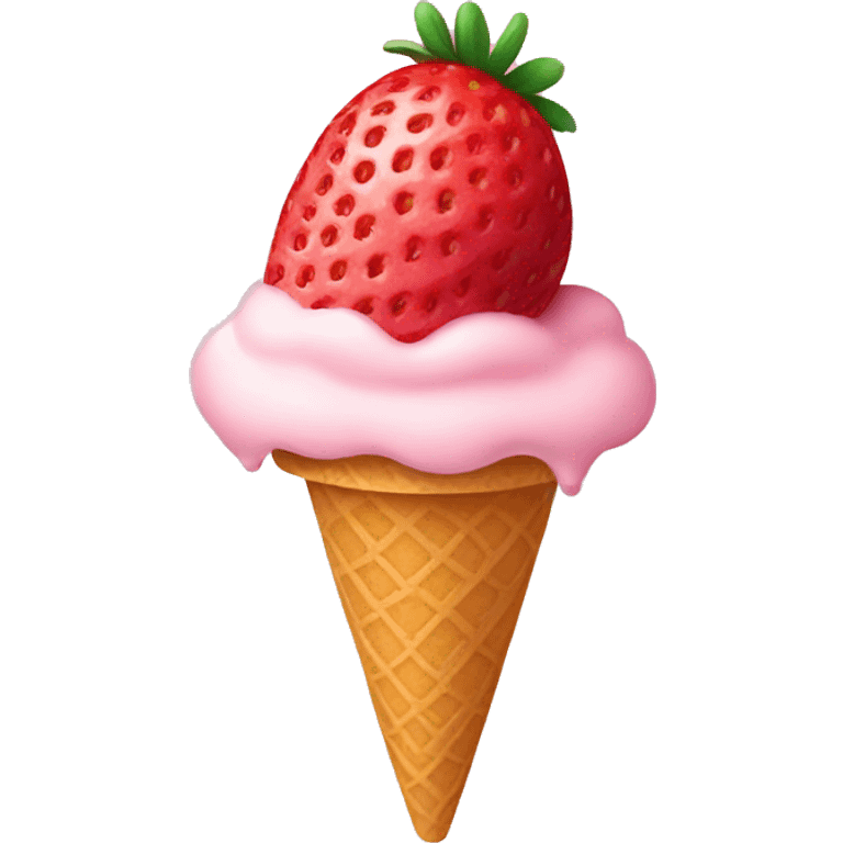 strawberry ice cream emoji