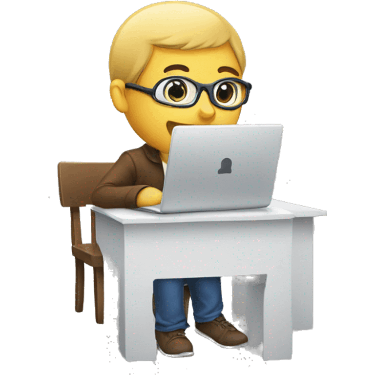 Studying on the computer emoji