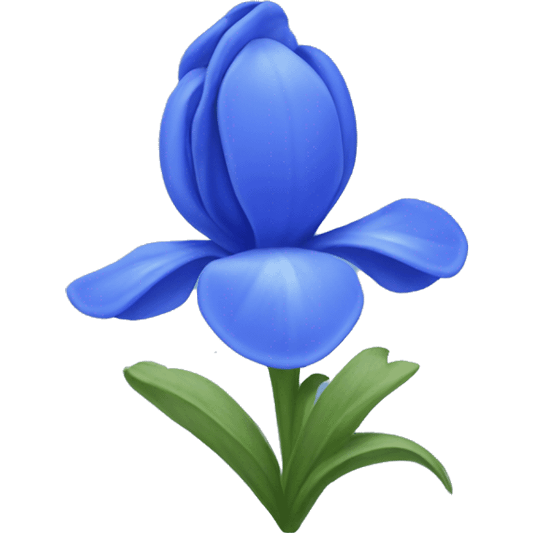 Blue bonnet flower emoji