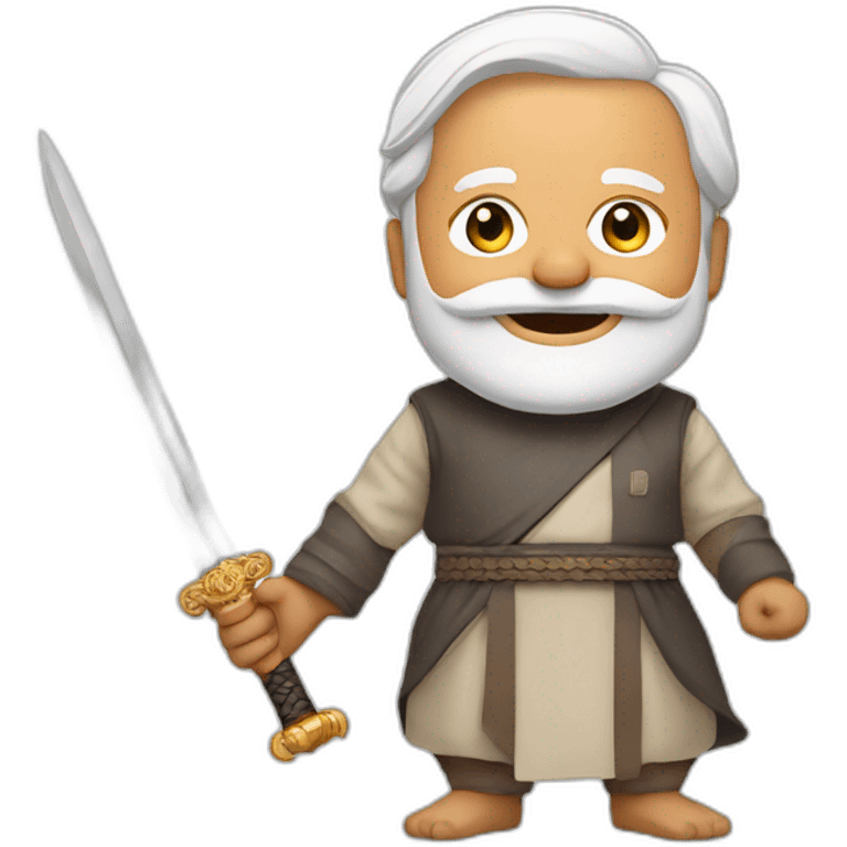 Narendra Modi holding sword emoji