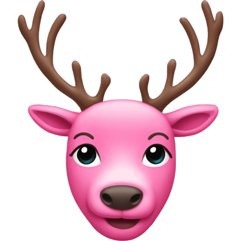 pink reindeer emoji