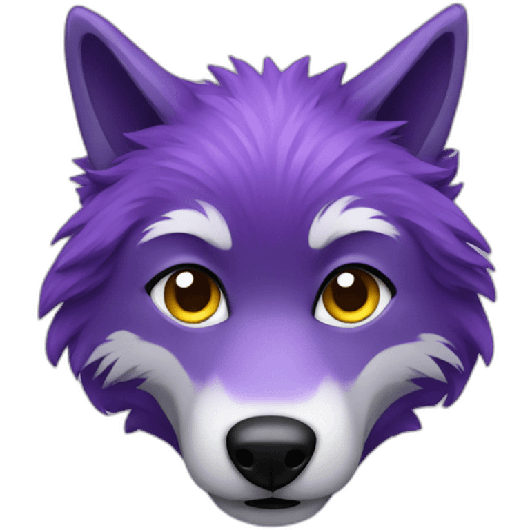 Purple furry wolf emoji