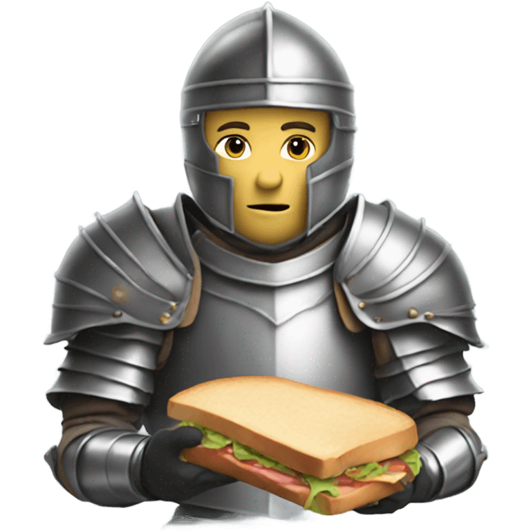 Knight eating a sandwich emoji