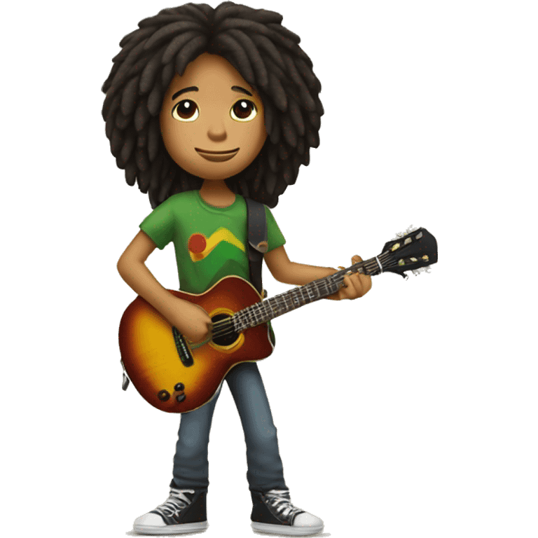 body Bob marley kid with guitar emoji