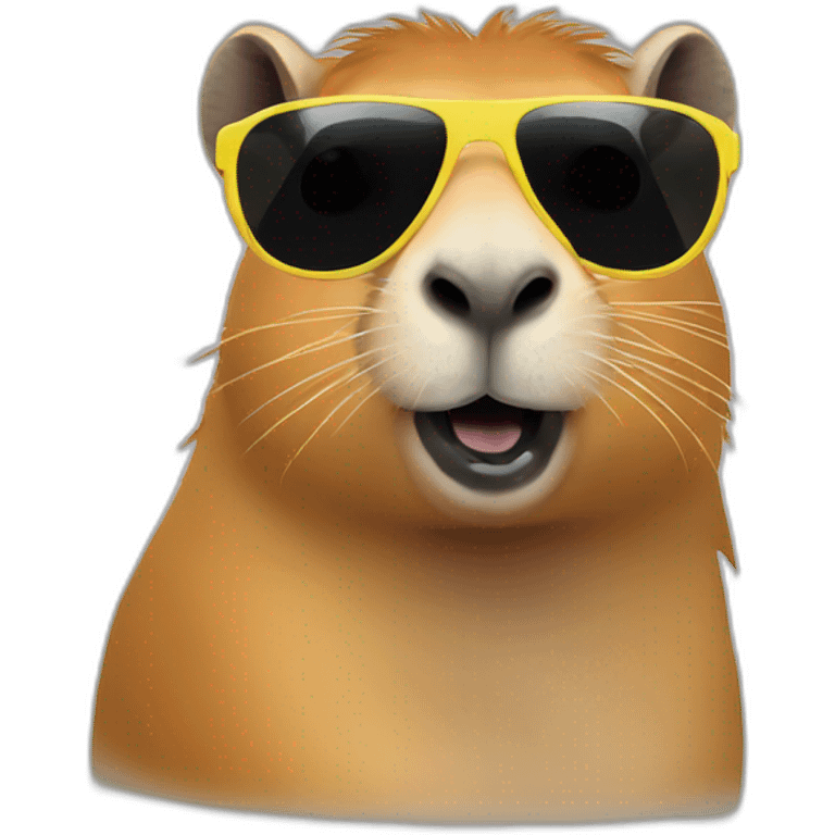 Capybara in sunglasses emoji