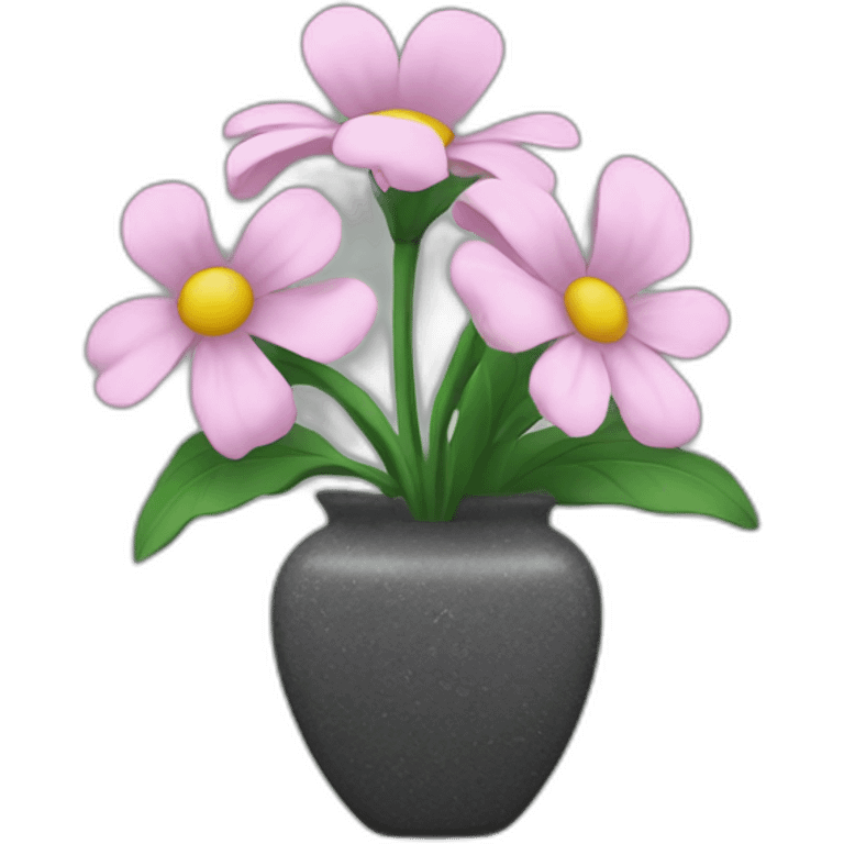 flower inside a granite vase emoji