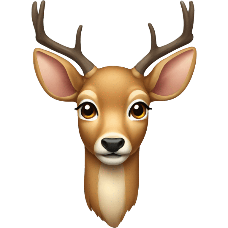 deer with a bow around its neck emoji