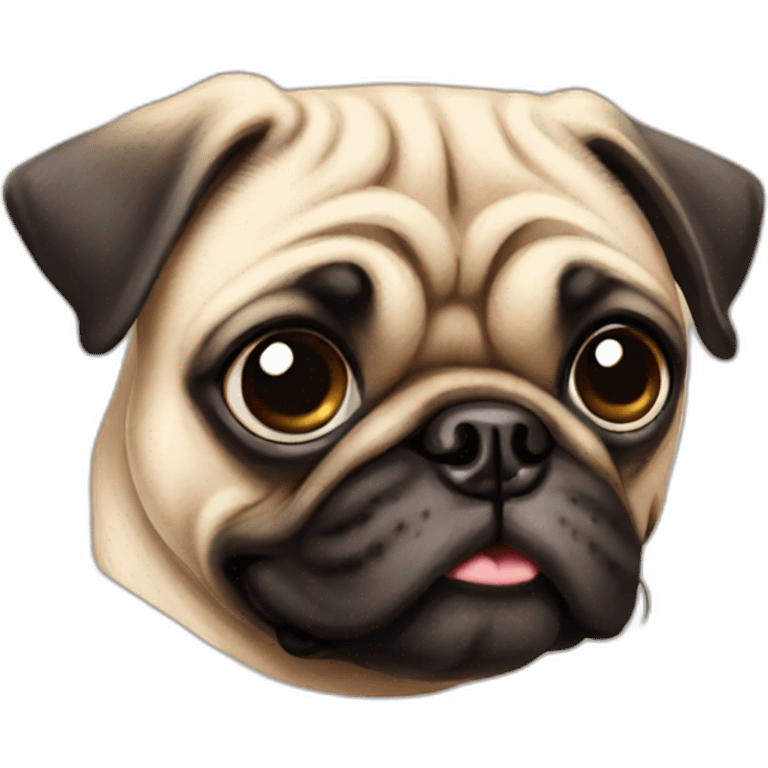 funny pug emoji