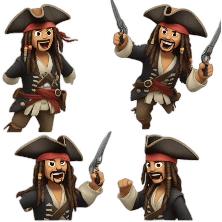 Jack sparrow cheering  emoji