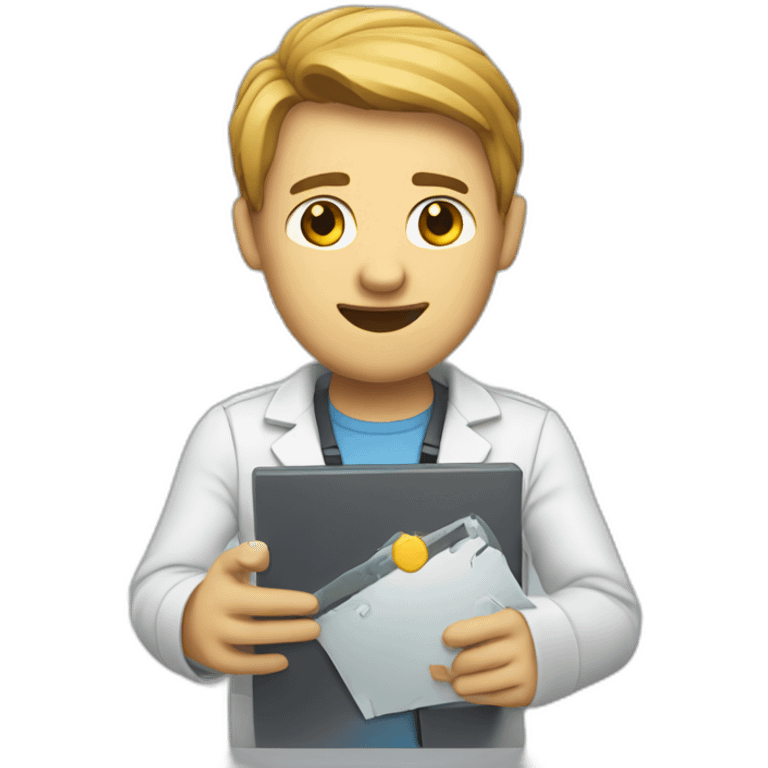 it specialist with broken hand emoji